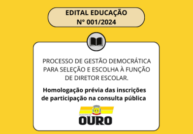 Homologação prévia das inscrições de participação na consulta pública à comunidade escolar de avaliação do plano de gestão